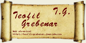 Teofil Grebenar vizit kartica